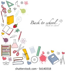 back to school template design - Shutterstock ID 56140318