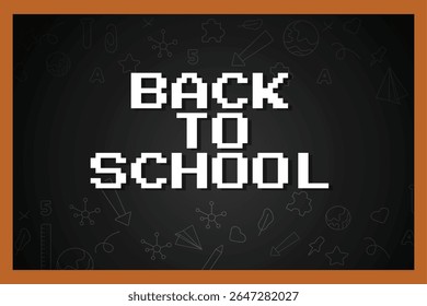 back to school template design with balckboard background