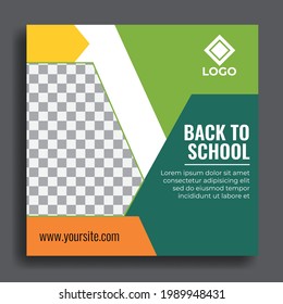 Back to school template. Great vector for school, education, banner, flyer, web, social media etc