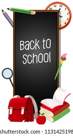 Back to school template illustration