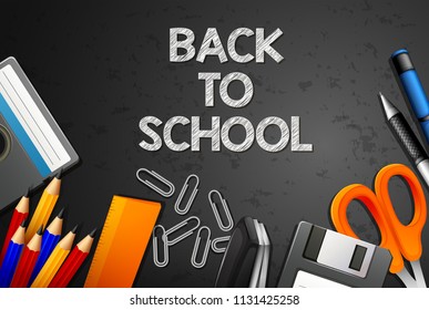 Back to school template illustration