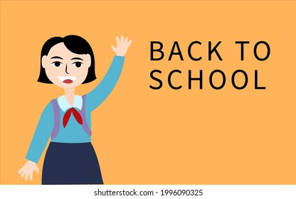 Back to school template for invitation, poster, banner, promotion, sale, etc. Vector back to school design template.