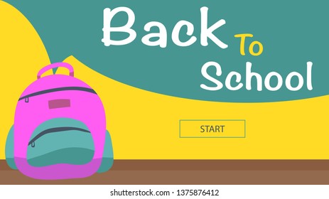 Back to school template vector banner design