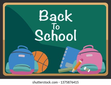 Back to school template vector banner design