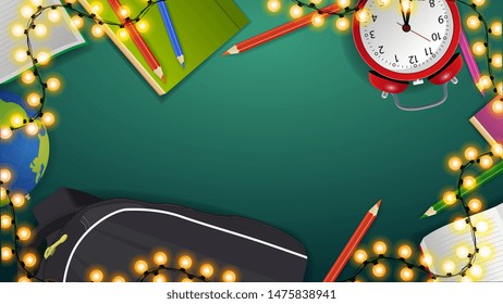 Back to school, a template for your creativity with school supplies