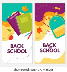 Back to school. Templates for flyers or banner.