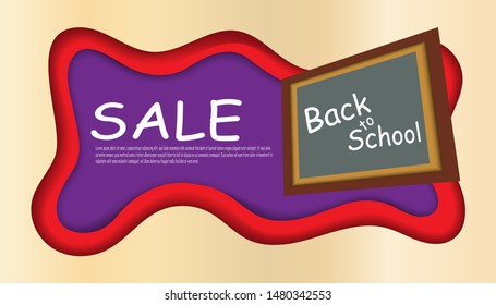 back to school in text,  can used for backgrounds,  banners,  landing pages,  vector illustration element. 