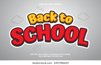 Back to school text effect 04