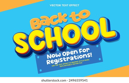 Back to school text effect for compositions