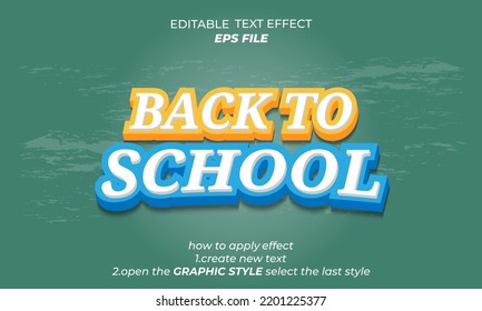back to school text effect, font editable, typography,  