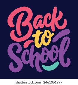 Back to school text effect vector design