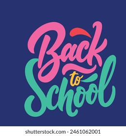 Back to school text effect vector design