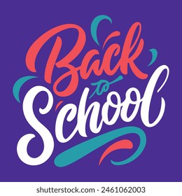 Back to school text effect vector design