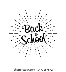Back to school text, great design for any purposes. Doodle vector. Hand drawn phrase. School board background.
Vector illustration