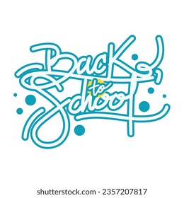 back to school text icon isolated
