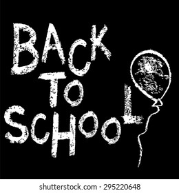 Back to school text on black background 