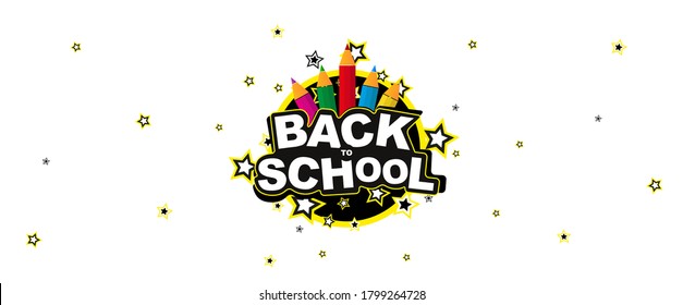 back to school text on green background