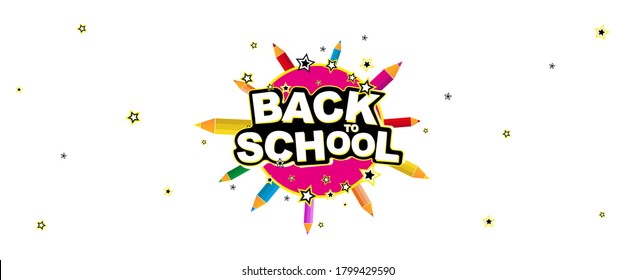 back to school text on green background