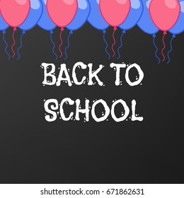 Back to school text on paper School board background 