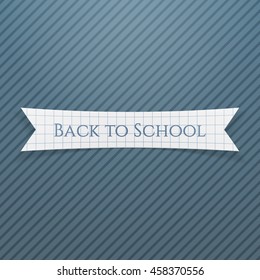 Back to School Text on realistic Badge