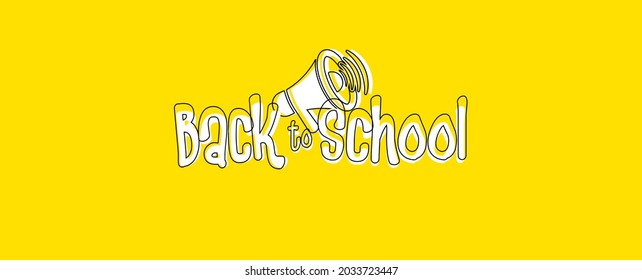 back to school text on yellow background