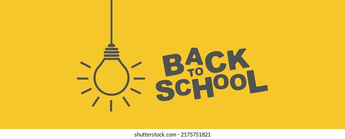 back to school text on yellow background