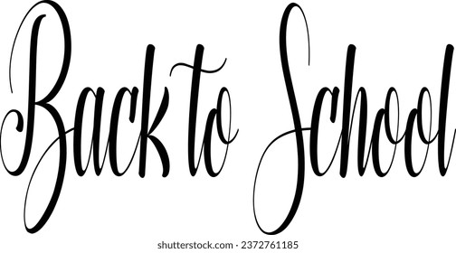 Back to school text sign illustration on white background