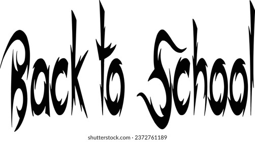 Back to school text sign illustration on white background