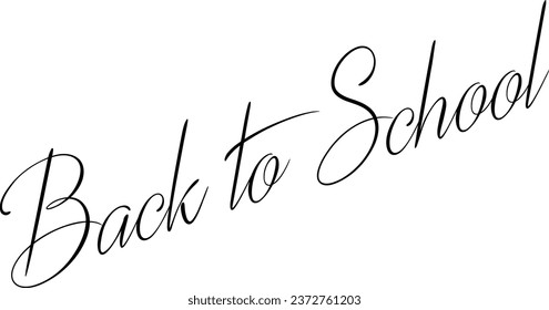Back to school text sign illustration on white background