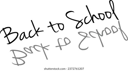 Back to school text sign illustration on white background