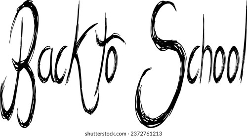 Back to school text sign illustration on white background