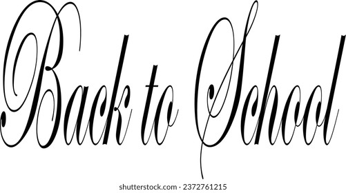 Back to school text sign illustration on white background