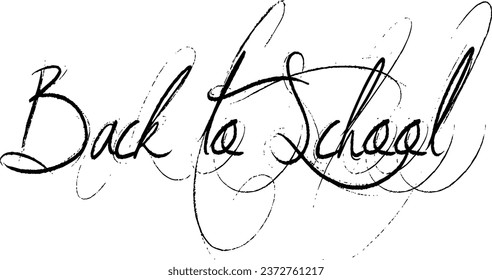 Volver a la ilustración de signo de texto escolar sobre fondo blanco
