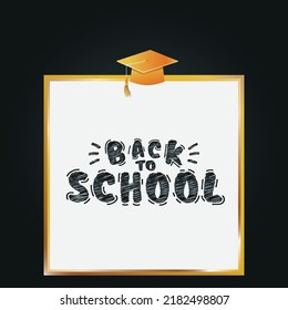 Back to school Text, Template for school
