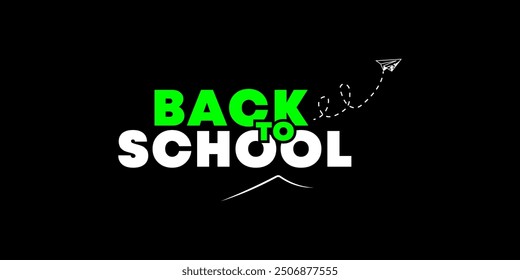 Back to School Text Typography . Education Background Design, Cover, Banner