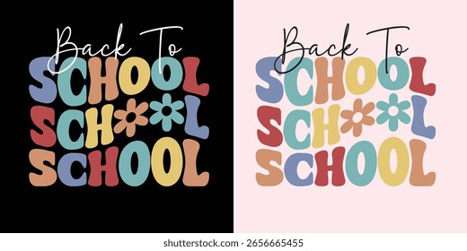 Back to school text vector template design. Back to school greeting for typography Vector illustration