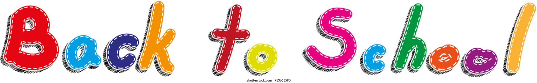 Back to school text white background vector design