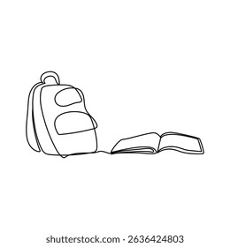 Back to School with texture from line art icons of education, art, objects logo sign