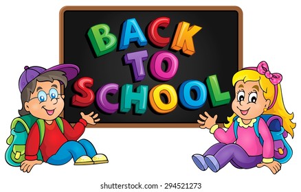 Back to school thematic image 8 - eps10 vector illustration.