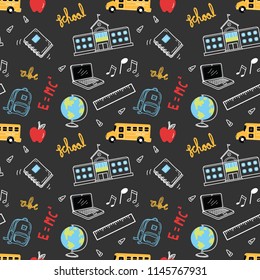 Back to school theme doodle background
