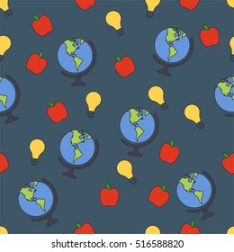 Back to school theme seamless pattern