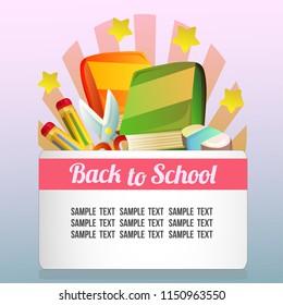 back to school theme with stationary