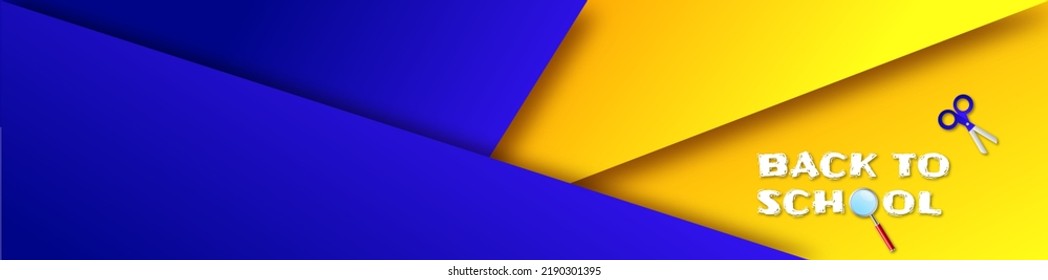 Back to school theme with school supplies in vector. School education background illustration