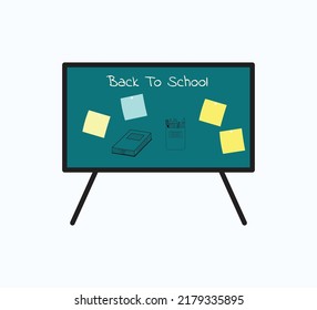 back to school theme, whiteboard in classroom room
