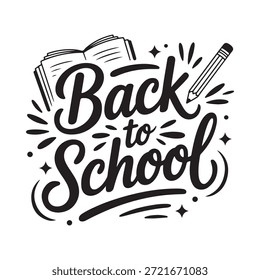 Zurück zur Schule thematische Illustration mit einem offenen Buch und Bleistift
