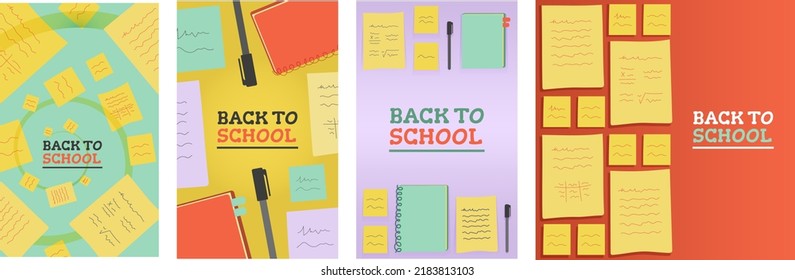 Back to school themed mobile ads template.