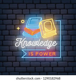 Back to school themed neon sign