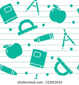 Back to school themed seamless background