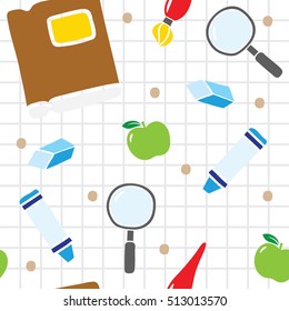 Back to school themed seamless background