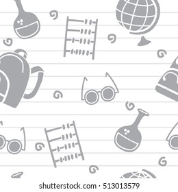 Back to school themed seamless background